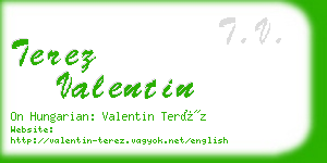 terez valentin business card